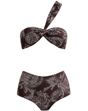 Sessun Bikini Noué À Une Épaule - White