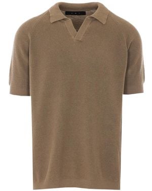 JG1 Knitted V-Neck T-Shirt - Natural