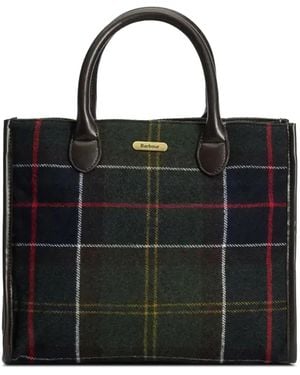 Barbour Barrhill チェック ハンドバッグ - ブラック