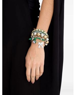 Amir Slama Beaded crystal-embellished bracelet - Negro