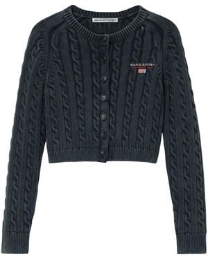 Alexander Wang Cardigan Mit Zopfmuster - Blau