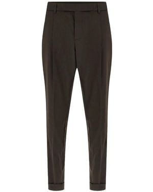 Cruna Belleville Turn-Up Trousers - Black