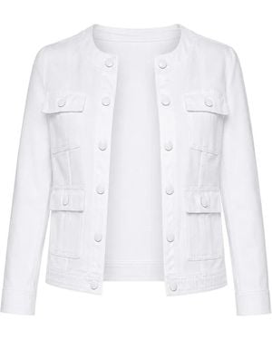 L'Agence Yari Collarless Jacket - White