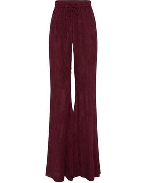 Gabriela Hearst Pleated drawstring-waist pants - Rot