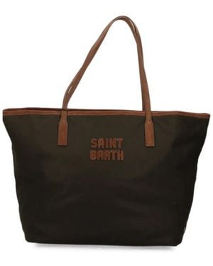 MC2 Saint Barth City Logo-Appliqué Tote Bag - Black