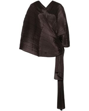 Pleats Please Issey Miyake Madame Kaftan Top - Black