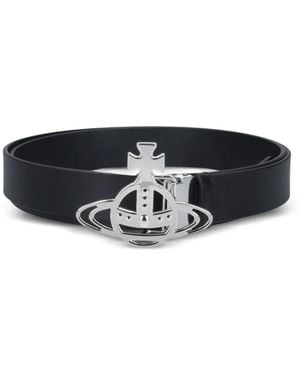 Vivienne Westwood Ceinture En Cuir À Boucle - Noir
