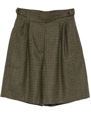 Bode Morris Houndstooth Shorts - Green