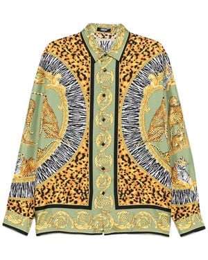 Versace Wild Cats Silk Shirt - Mehrfarbig