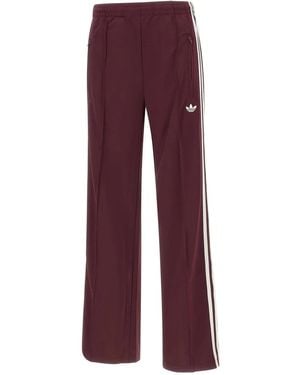 adidas Firebird Side-Stripe Track Pants - Red