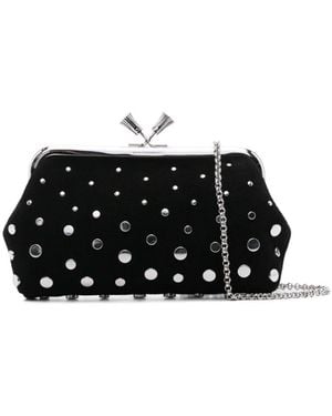 Anya Hindmarch Stud-Embellished Clutch Bag - Black