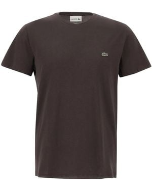 Lacoste Logo-Embroidered T-Shirt - Black