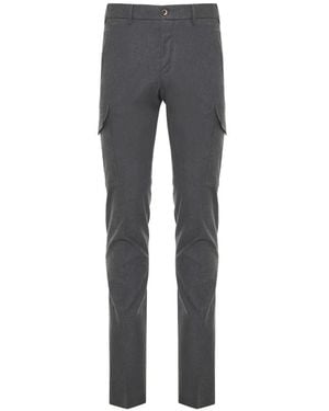 PT Torino Pocket-Detail Cargo Trousers - Grey