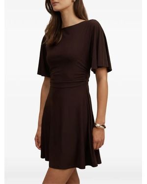 EVER NEW Cora Flutter-Sleeve Tie-Waist Mini Dress - Black