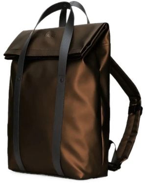 Rains Fold-Over Buckle-Fastening Backpack - Black