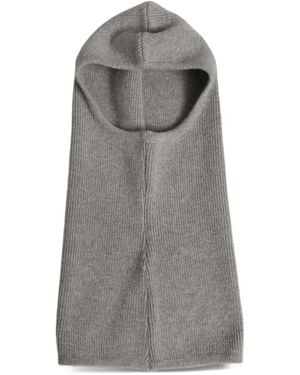 Dolce & Gabbana Ribbed-Knit Balaclava - Gray