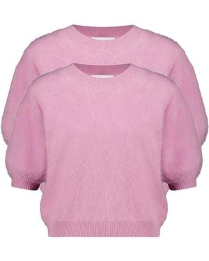 Lisa Yang Kurzärmeliger Juniper Pullover - Pink