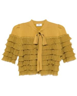 Elisabetta Franchi Gestrickte Blusen - Gelb
