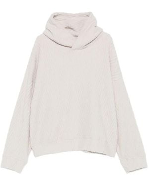 Bonsai Oversized Hoodie Met Zigzag Patroon - Wit