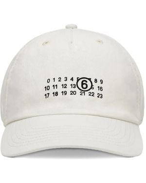 MM6 by Maison Martin Margiela Numbers Baseball Hat - White