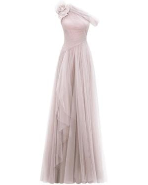 Gemy Maalouf One-Shoulder Floral-Detail Dress - Pink