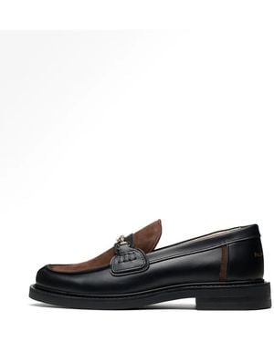 Filling Pieces Panelled Buckled Loafers - Black