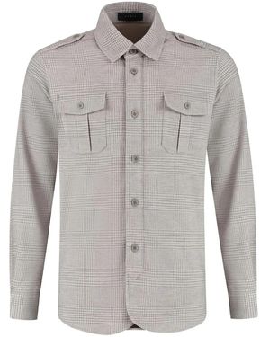 Sease Checked Shirt Jacket - Grey