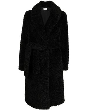 P.A.R.O.S.H. Mantel Aus Faux Shearling - Schwarz