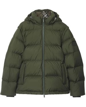 Burberry Detachable Sleeve Puffer Jacket - Green