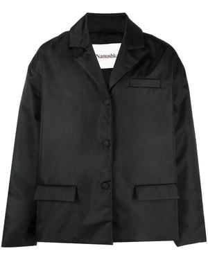 Nanushka Padded Single-Breasted Blazer - Black
