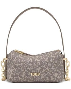 Tous Chain-Strap Patterned Satchel Bag - Grey