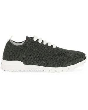 Kiton Cashmere-Knit Lace-Up Trainers - Black