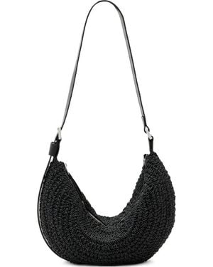 AllSaints Gehäkelte Schultertasche - Schwarz