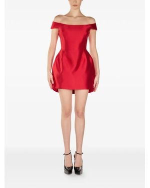 ARAFTU Off-Shoulder Mini Dress - Red