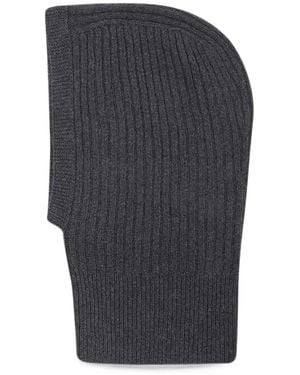 Aragona Ribbed-Knit Cashmere Balaclava - Blue