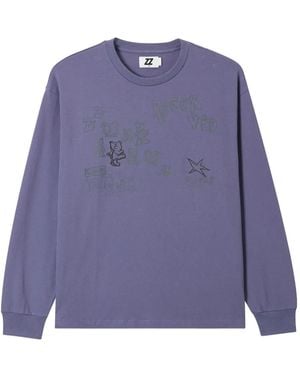 Izzue Graphic-Print Sweatshirt - Purple