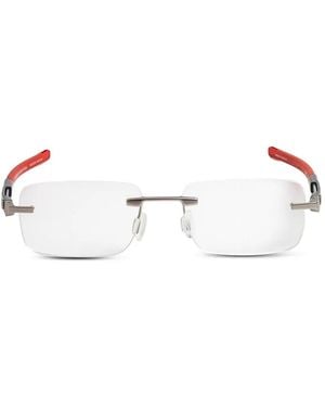 Tag Heuer Lunettes De Vue Bolide À Monture Rectangulaire Sans Cerclage - Blanc