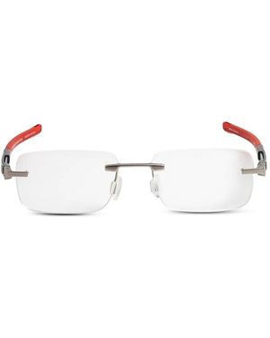 Tag Heuer Eckige Bolide Brille - Weiß