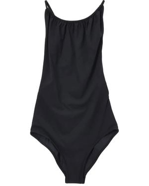TOTEME Drawstring-Neck Swimsuit - Black