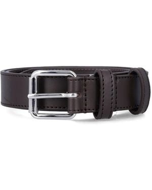 Comme des Garçons Buckle-Fastening Leather Belt - Black