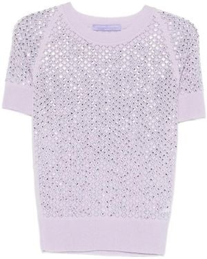 Ermanno Scervino Embellished T-Shirt - Purple