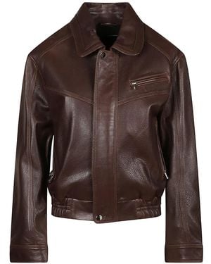 Nour Hammour Clint Zipped-Up Jacket - Brown