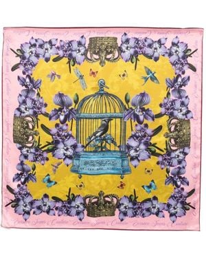 Versace Jeans Couture Birdcage Orchid Scarf - Blue