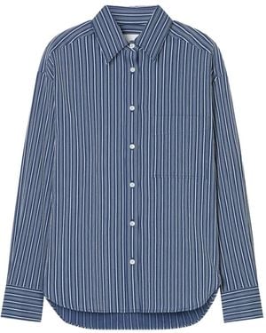 Closed Striped Button-Up Shirt - Blue