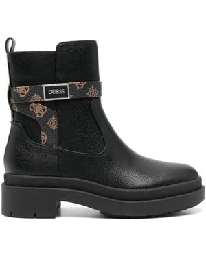 Guess Stiefeletten Mit 4G-Motiv - Schwarz