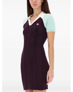 CASABLANCA Fitted Mini Dress - Purple