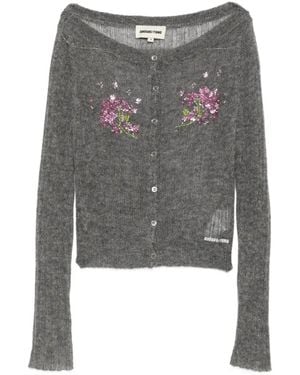 ShuShu/Tong Cardigan Mit Blumenverzierung - Grau