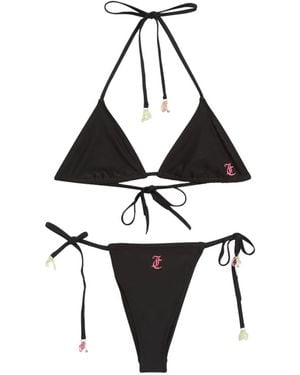 Juicy Couture Bikini Mit Früchte-Anhänger - Schwarz