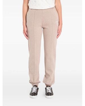 Guess Logo-Print Track Pants - Natural