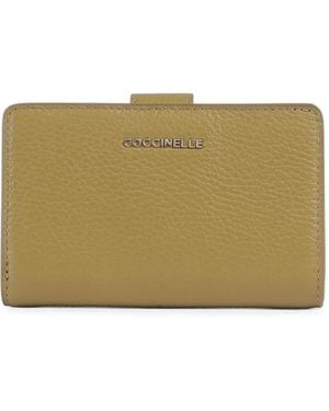 Coccinelle Logo-Detail Leather Wallet - Natural